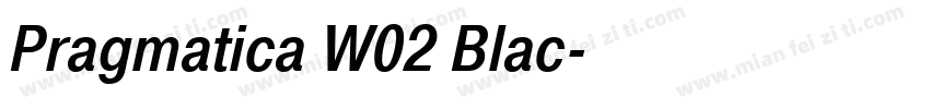 Pragmatica W02 Blac字体转换